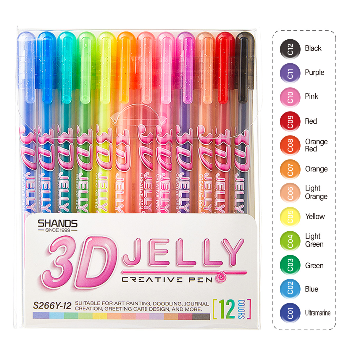 Copic Marker Sketch - SHANDS 12 Buah Set Pena Gel