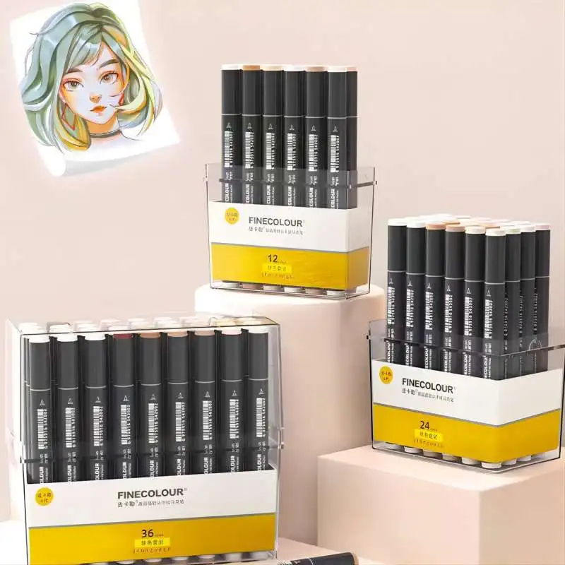 Copic Marker Sketch - Finecolour EF103 spidol sketsa berkepala ganda
