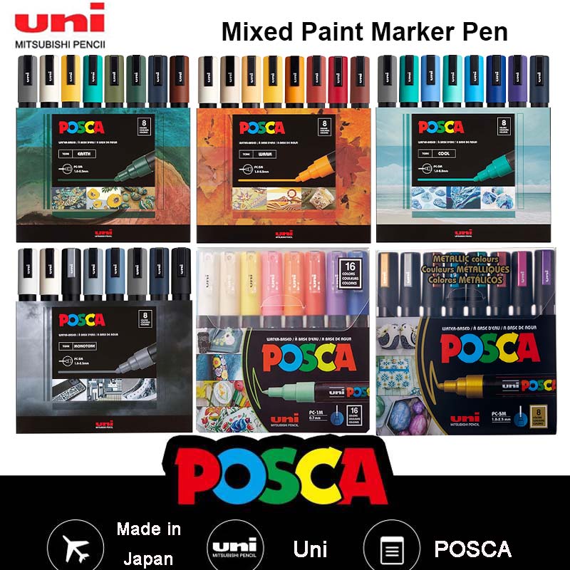 Copic Marker Sketch - Uni Posca Set spidol warna ujung