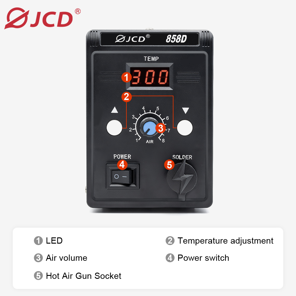 JCD pistol udara panas 858D BG - Heat Gun Small ulasan dan harga